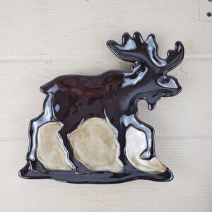 Woodland Collection Hand Painted Moose Dish